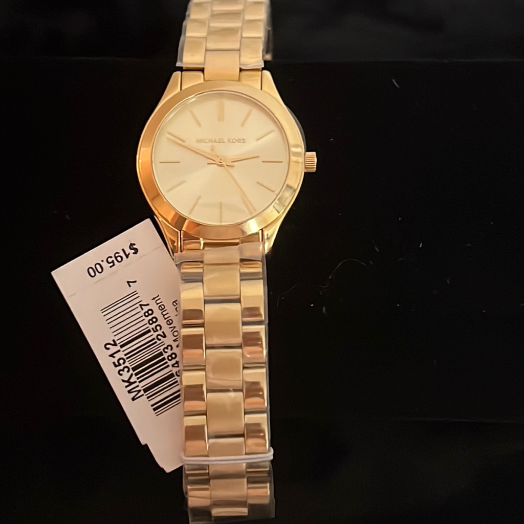 Michael Kors Women’s Slim Runway Three-Hand Stainless Steel Quartz Watch